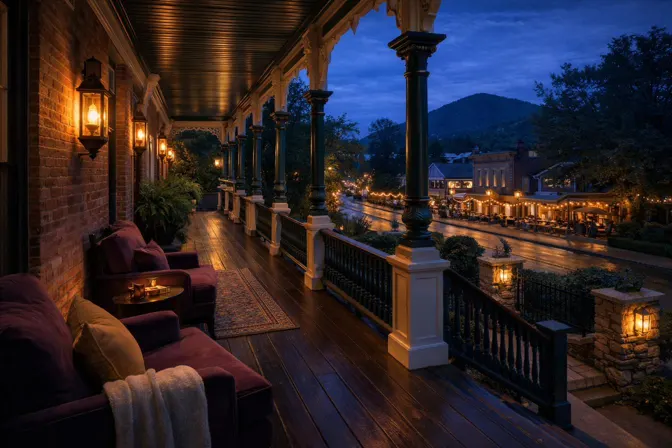 Painted view of The Front Veranda