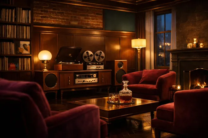Painted view of The Listening Room