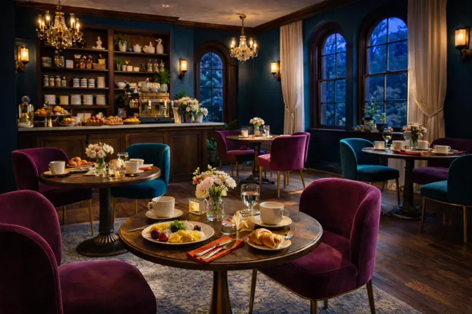 Painted view of The Breakfast Room Café