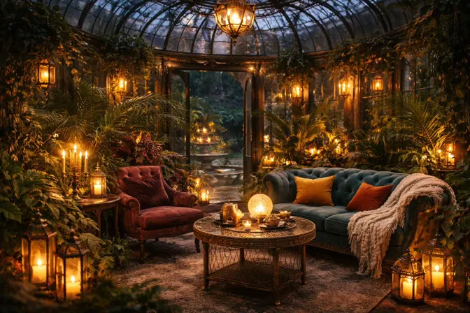 Painted view of The Conservatory