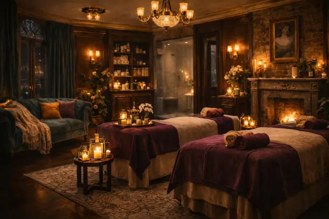 Painted view of The Velvet Spa Room